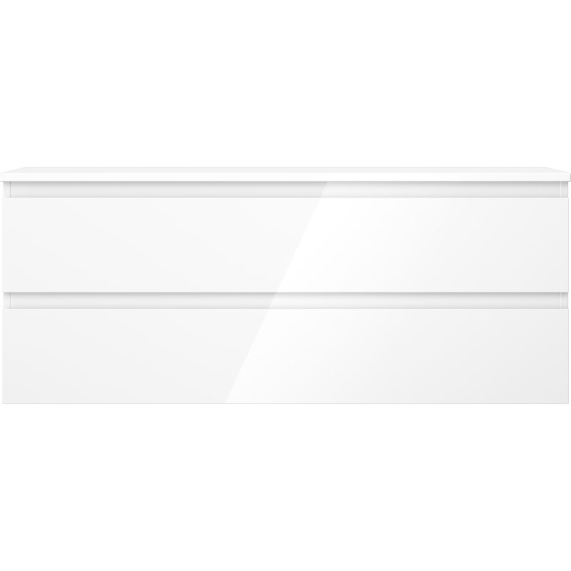 Mexen Orio шкаф за баня под мивка 120 см с плот, 2 чекмеджета, бял гланц - 91A10-12047-2-BFFC00