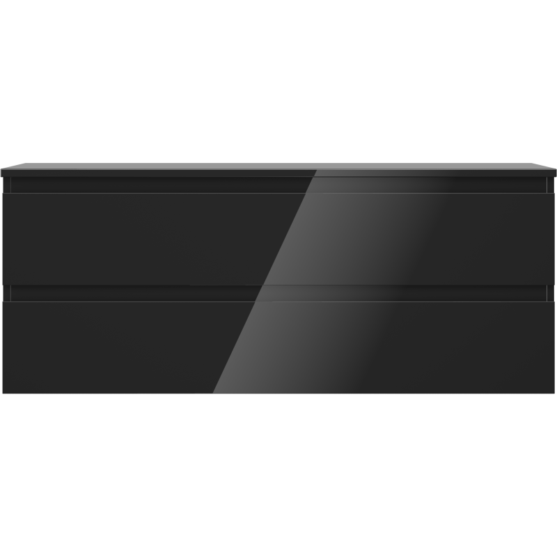 Mexen Orio, баня, шкаф под мивка, 120 см, с плот, 2 чекмеджета, черен блясък - 91A10-12047-2-BFFC70
