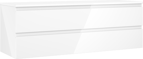 Mexen Orio шкаф за баня за мивка, 140 см с плот, 2 чекмеджета, бял гланц - 91A10-14047-2-BFFC00