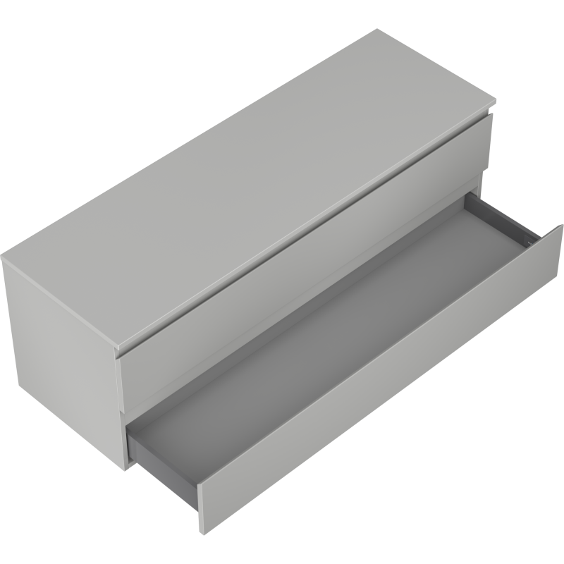 Mexen Orio шкаф за баня под умивалник 140 см с плот, 2 чекмеджета, сиво матово - 91A10-14047-2-BFFC62