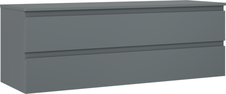 Mexen Orio шкаф за баня под мивка 140 см с плот, 2 чекмеджета, графит мат