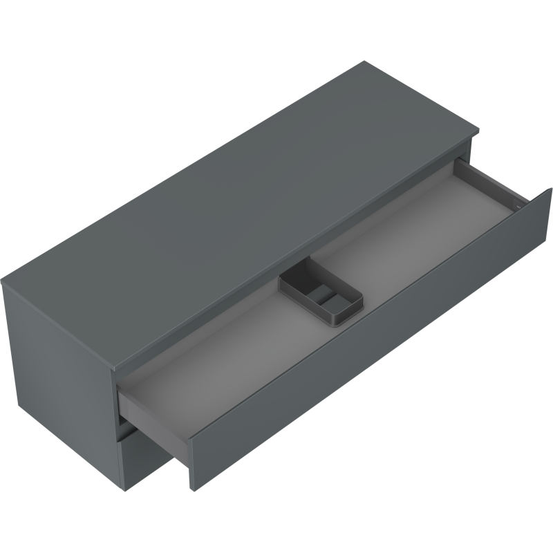 Mexen Orio шкаф за баня под мивка 140 см с плот, 2 чекмеджета, графит мат