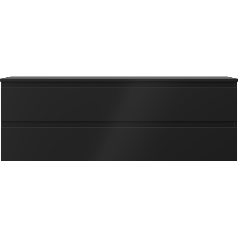 Mexen Orio шкаф за баня под умивалник 140 см с плот, 2 чекмеджета, черен мат