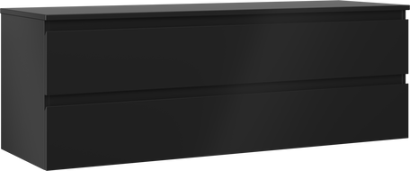 Mexen Orio шкаф за баня под умивалник 140 см с плот, 2 чекмеджета, черен мат