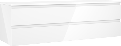 Mexen Orio шкаф за баня под умивалник 160 см с плот, 2 чекмеджета, бял гланц - 91A10-16047-2-BFFC00