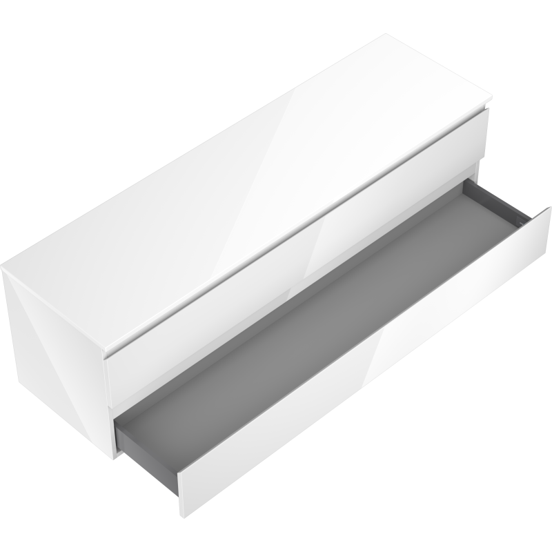 Mexen Orio шкаф за баня под умивалник 160 см с плот, 2 чекмеджета, бял гланц - 91A10-16047-2-BFFC00