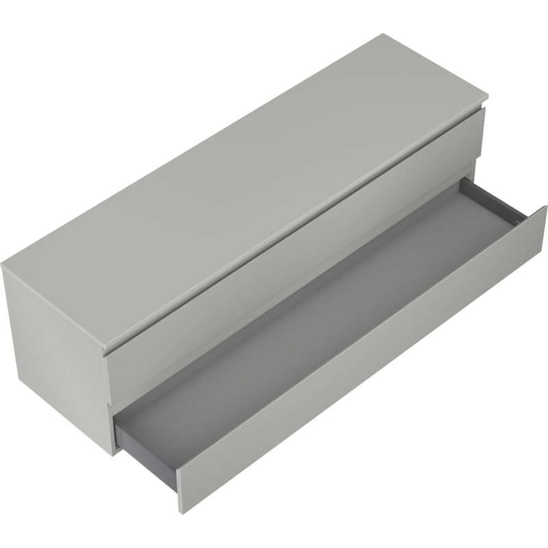 Mexen Orio баня шкаф подмивка 160 см с плот, 2 чекмеджета, сиво мат