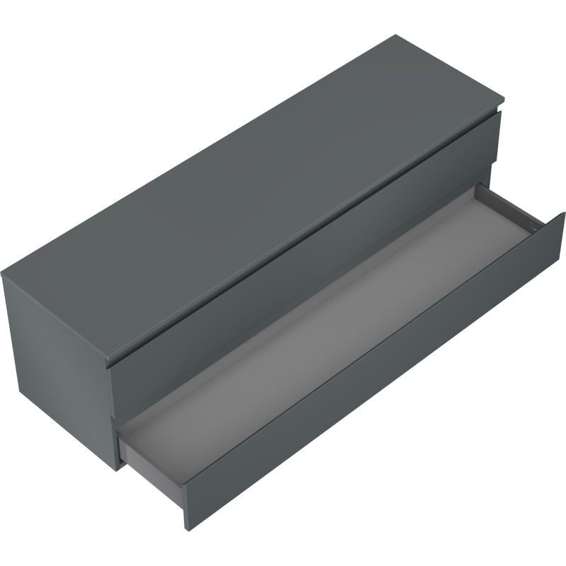 Mexen Orio баня шкаф под умивалник 160 см с плот, 2 чекмеджета, графит мат - 91A10-16047-2-BFFC66