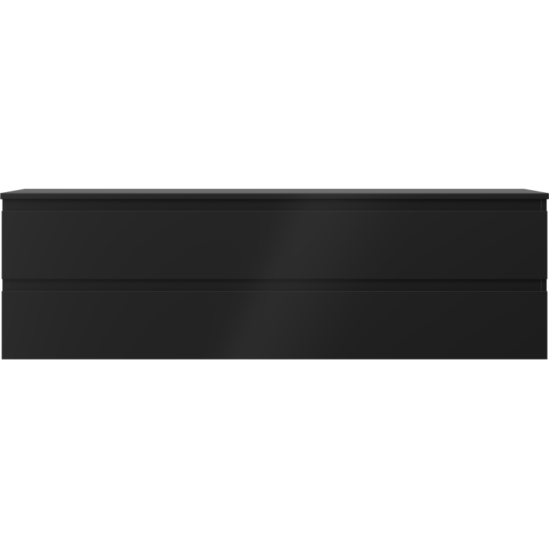 Mexen Orio шкаф за баня под мивка 160 см с плот, 2 чекмеджета, черен мат - 91A10-16047-2-BFFC71