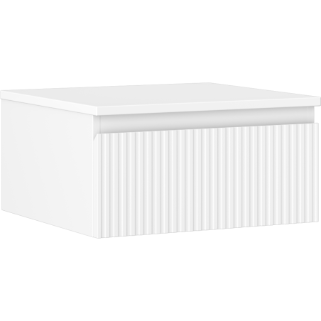 Mexen Rivel баня шкафче под мивка 50 cm с плот, 1 чекмедже, рифелованo, бяло мат