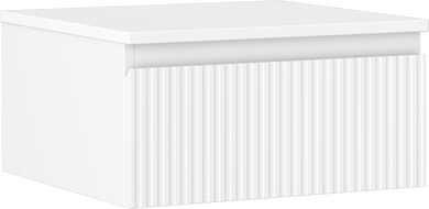 Mexen Rivel баня шкафче под мивка 50 cm с плот, 1 чекмедже, рифелованo, бяло мат