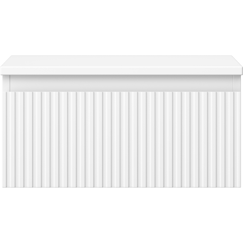 Mexen Rivel баня шкафче под мивка 50 cm с плот, 1 чекмедже, рифелованo, бяло мат