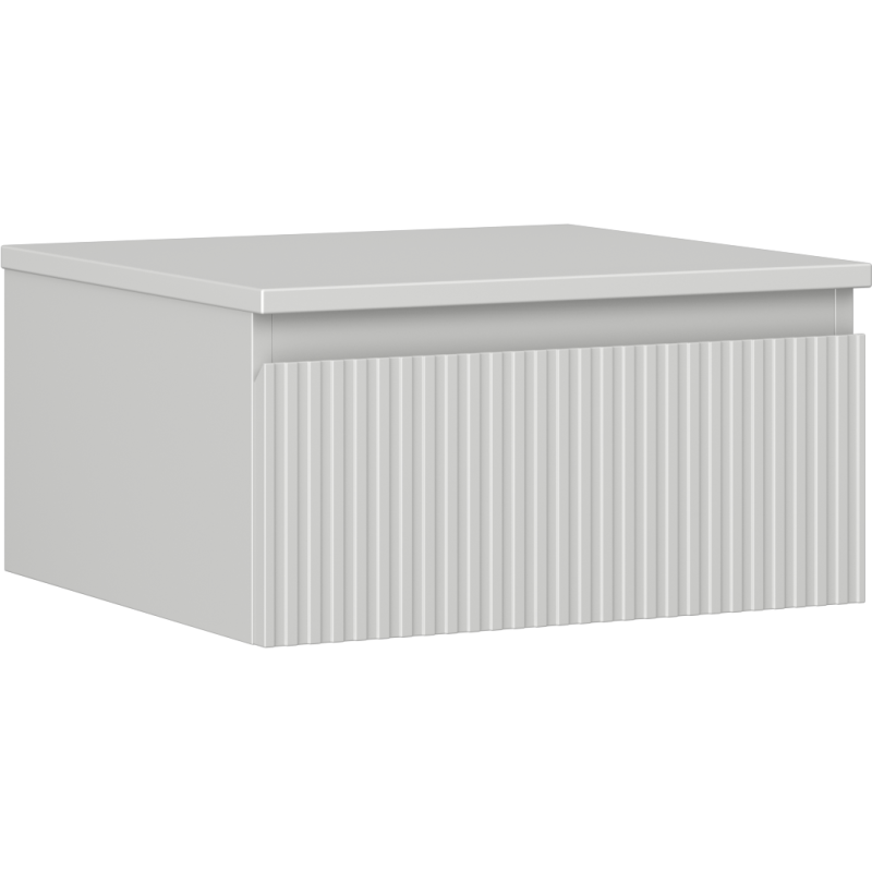 Mexen Rivel баня шкафче под мивка 50 см с плот, 1 чекмедже, набразден, сив мат - 91A20-05023-1-BFC62