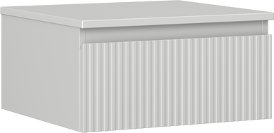 Mexen Rivel баня шкафче под мивка 50 см с плот, 1 чекмедже, набразден, сив мат - 91A20-05023-1-BFC62