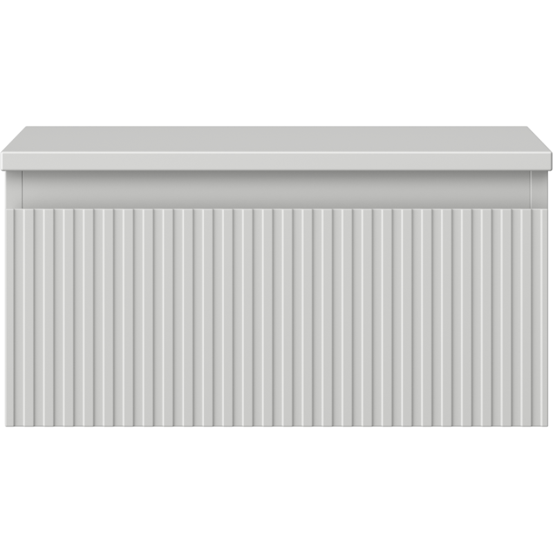 Mexen Rivel баня шкафче под мивка 50 см с плот, 1 чекмедже, набразден, сив мат - 91A20-05023-1-BFC62