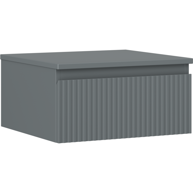 Mexen Rivel шкаф за баня под мивка 50 см с плот, 1 чекмедже, набраздена, графит мат - 91A20-05023-1-BFC66