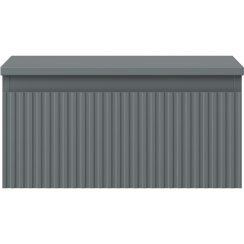 Mexen Rivel шкаф за баня под мивка 50 см с плот, 1 чекмедже, набраздена, графит мат - 91A20-05023-1-BFC66