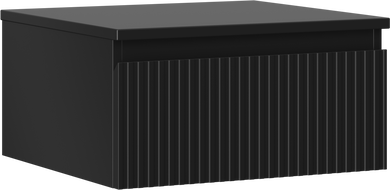 Mexen Rivel шкаф за баня под мивка 50 см с плот, 1 чекмедже, набразден, черен мат - 91A20-05023-1-BFC71