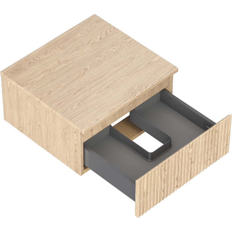 Mexen Rivel баня шкаф под мивка 50 см с плот, 1 чекмедже, рифеловано, дъб - 91A20-05023-1-BFC81