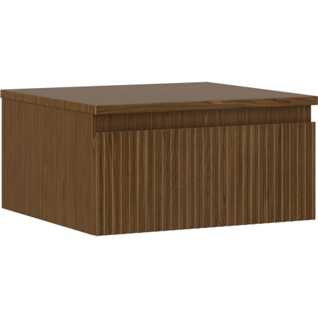 Mexen Rivel шкаф за баня под мивка 50 см с плот, 1 чекмедже, оребрен, орех - 91A20-05023-1-BFC86