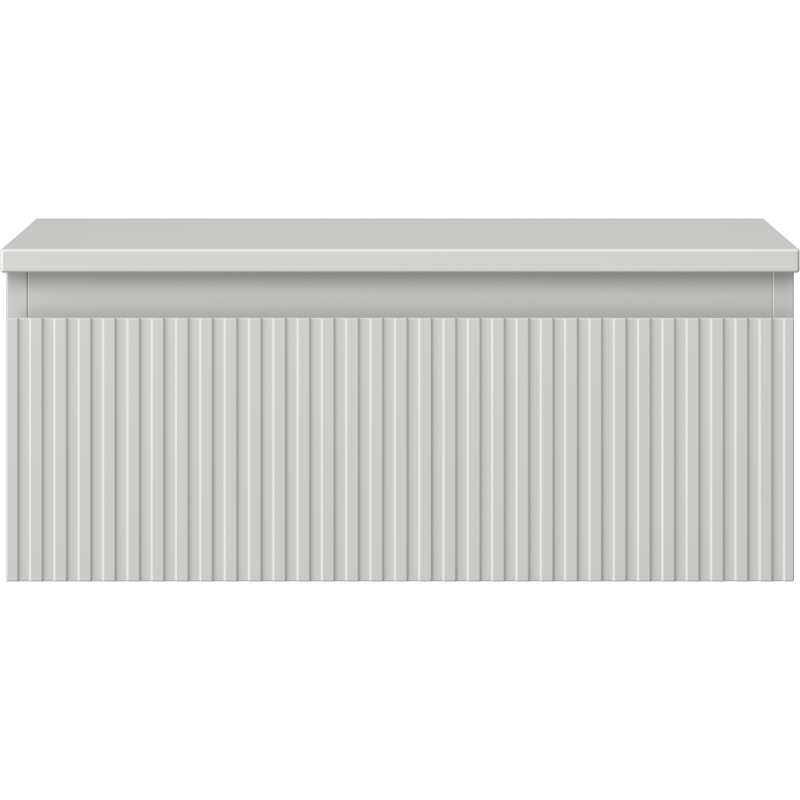 Mexen Rivel шкаф за баня под мивка 60 см с плот, 1 чекмедже, с релеф, сив мат - 91A20-06023-1-BFC62