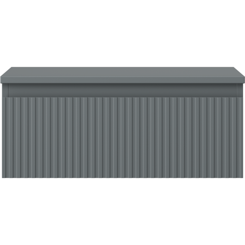 Mexen Rivel шкаф за баня с плот 60 см, 1 чекмедже, оребрена, мат графит - 91A20-06023-1-BFC66