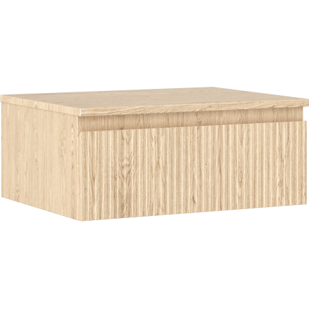 Mexen Rivel шкаф за баня под мивка 60 см с плот, 1 чекмедже, рифлен, дъб - 91A20-06023-1-BFC81