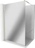 Mexen Kioto Стена за душ Walk-in 100 x 200 см, огледало 8 мм, злато - 800-100-101-50-50