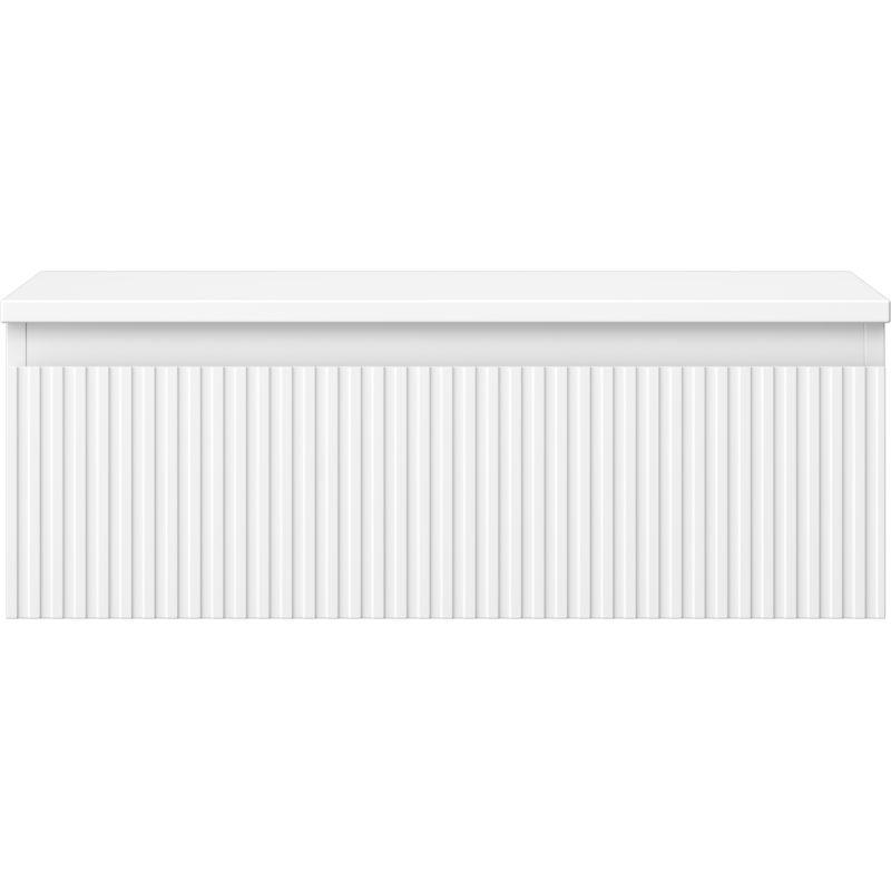 Mexen Rivel шкафче за баня под мивка 70 см с плот, 1 чекмедже, релефно, бяло