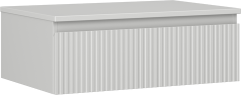 Mexen Rivel шкафче за баня за мивка 70 см с плот, 1 чекмедже, релефно, сив мат