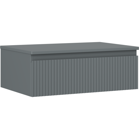 Mexen Rivel шкаф за баня с плот 70 см, 1 чекмедже, гофриран, графит мат - 91A20-07023-1-BFC66