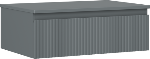 Mexen Rivel шкаф за баня с плот 70 см, 1 чекмедже, гофриран, графит мат - 91A20-07023-1-BFC66