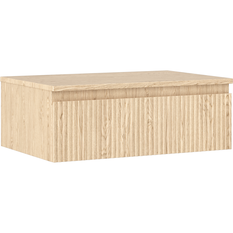 Mexen Rivel шкаф за баня под умивалник 70 см с плот, 1 чекмедже, релефна, дъб - 91A20-07023-1-BFC81