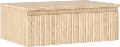 Mexen Rivel шкаф за баня под умивалник 70 см с плот, 1 чекмедже, релефна, дъб - 91A20-07023-1-BFC81