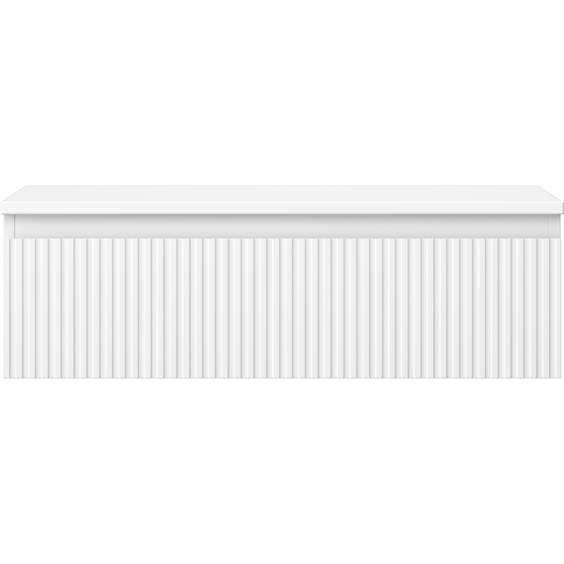 Mexen Rivel шкаф за баня за монтаж под мивка 80 см с плот, 1 чекмедже, оребрена, бяла мат - 91A20-08023-1-BFC01