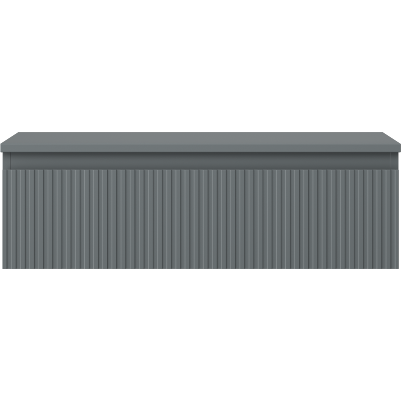 Mexen Rivel шкаф за баня под умивалник 80 см с плот, 1 чекмедже, оребрен, графит мат - 91A20-08023-1-BFC66