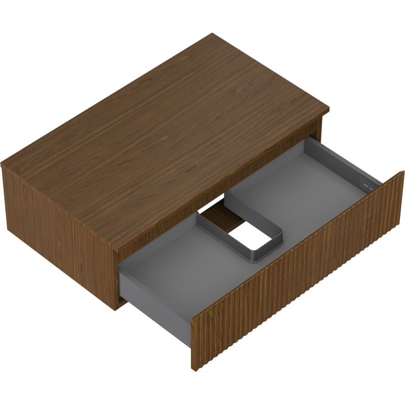 Mexen Rivel шкаф за баня под умивалник 80 cm с плот, 1 чекмедже, орехов - 91A20-08023-1-BFC86