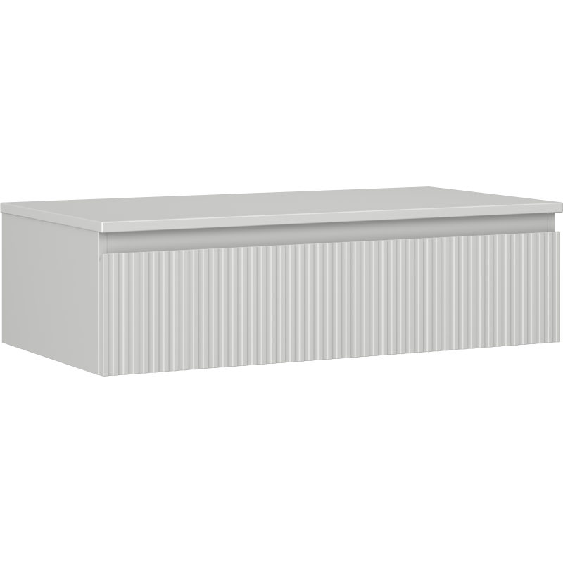 Mexen Rivel шкаф за баня под умивалник 90 см с плот, 1 чекмедже, надирано, сиво мат - 91A20-09023-1-BFC62