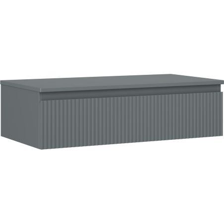 Mexen Rivel шкаф за баня под мивка 90 см с плот, 1 чекмедже, рифелован, графит