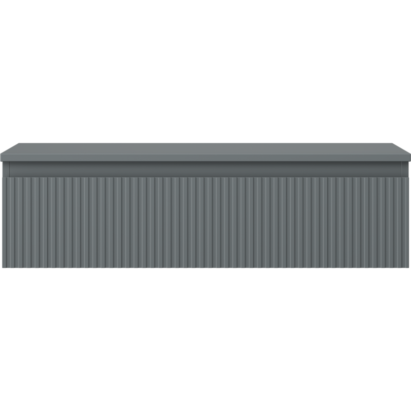 Mexen Rivel шкаф за баня под мивка 90 см с плот, 1 чекмедже, рифелован, графит