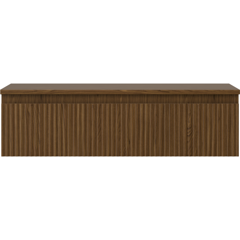 Mexen Rivel шкаф за баня под мивка 90 см с плот, 1 чекмедже, оребрен, орех - 91A20-09023-1-BFC86