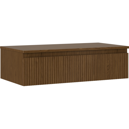 Mexen Rivel шкаф за баня под мивка 90 см с плот, 1 чекмедже, оребрен, орех - 91A20-09023-1-BFC86