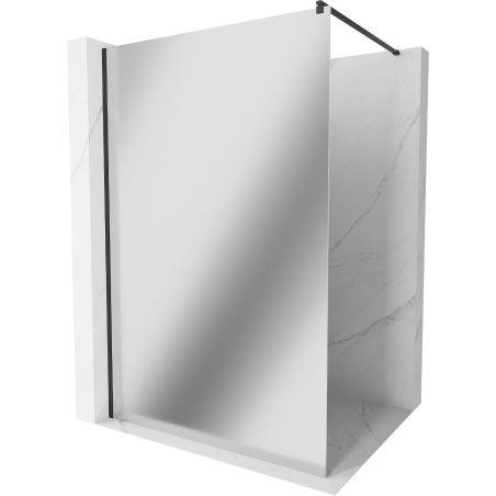 Mexen Kioto душ стена Walk-in 80 x 200 см, огледало 8 мм, черно - 800-080-101-70-50