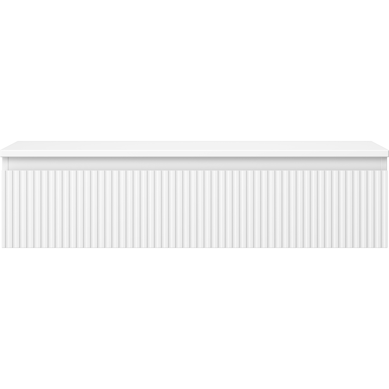 Mexen Rivel шкаф за баня под умивалник 100 см с плот, 1 чекмедже, релефен, бял