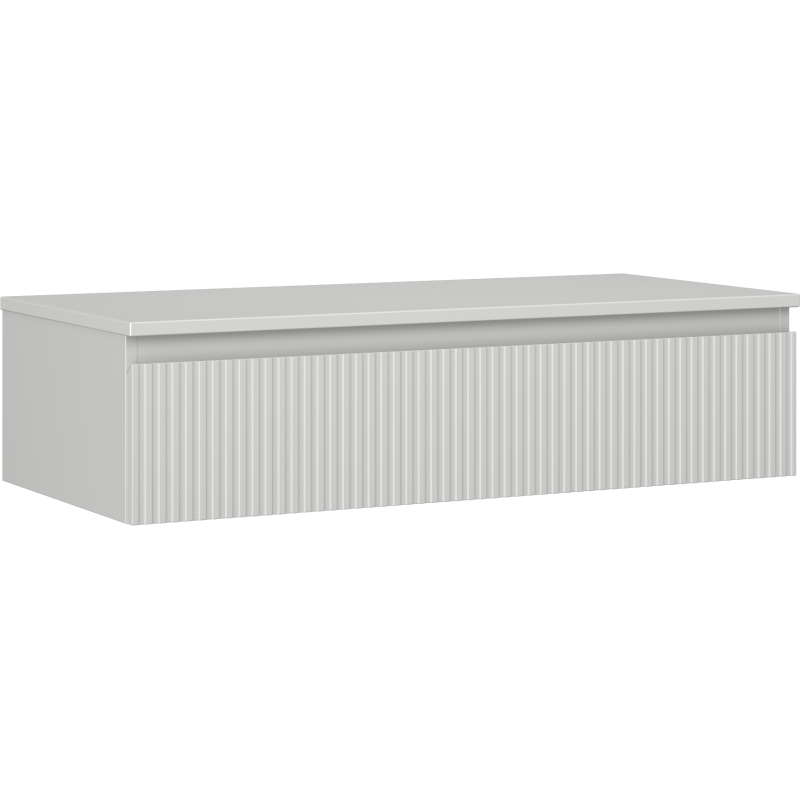 Mexen Rivel шкаф за баня за мивка 100 см с плот, 1 чекмедже, релефен, сив мат - 91A20-10023-1-BFC62