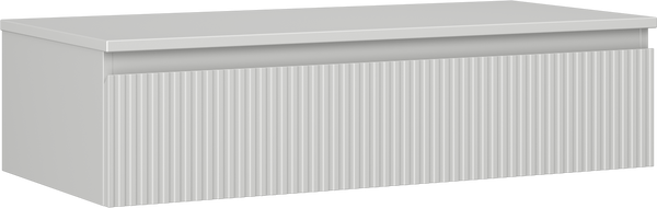 Mexen Rivel шкаф за баня за мивка 100 см с плот, 1 чекмедже, релефен, сив мат - 91A20-10023-1-BFC62