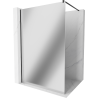 Mexen Kioto душ стена Walk-in 120 x 200 cm, огледало 8 mm, черна - 800-120-101-70-50