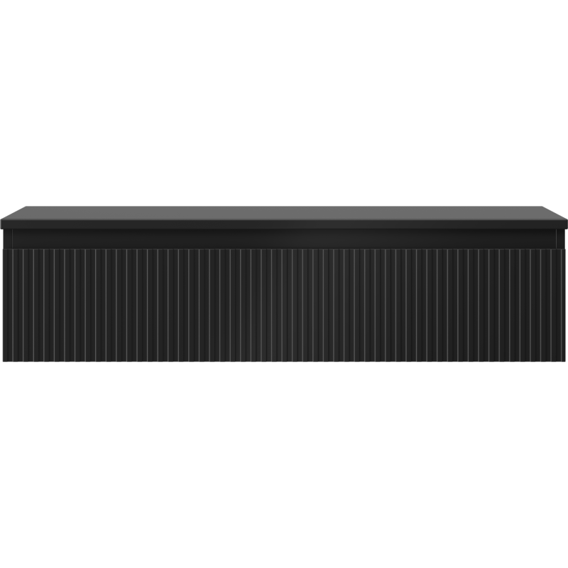 Mexen Rivel шкаф за баня под мивка 100 см с плот, 1 чекмедже, нарязан, черен мат - 91A20-10023-1-BFC71