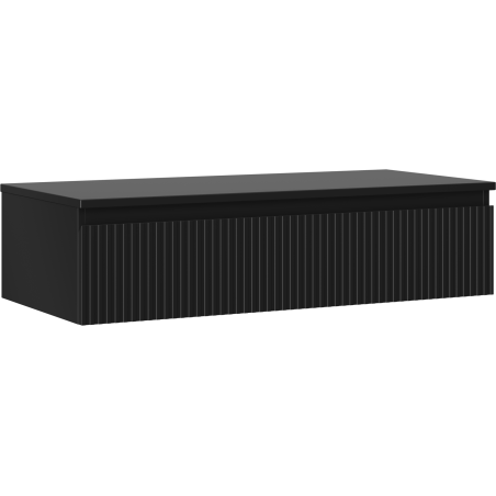 Mexen Rivel шкаф за баня под мивка 100 см с плот, 1 чекмедже, нарязан, черен мат - 91A20-10023-1-BFC71