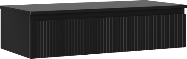 Mexen Rivel шкаф за баня под мивка 100 см с плот, 1 чекмедже, нарязан, черен мат - 91A20-10023-1-BFC71